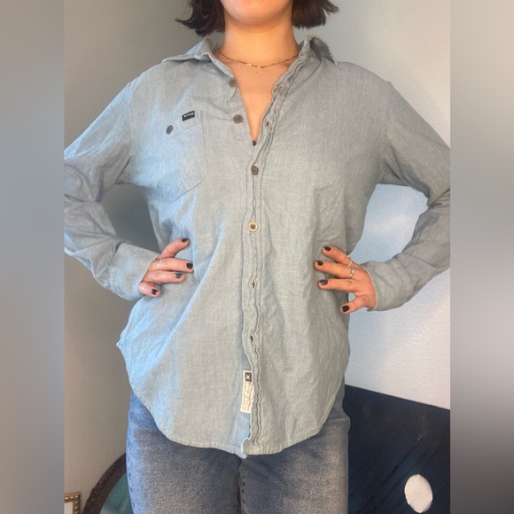 Hurley button down Jean Shacket. - Picture 1 of 6